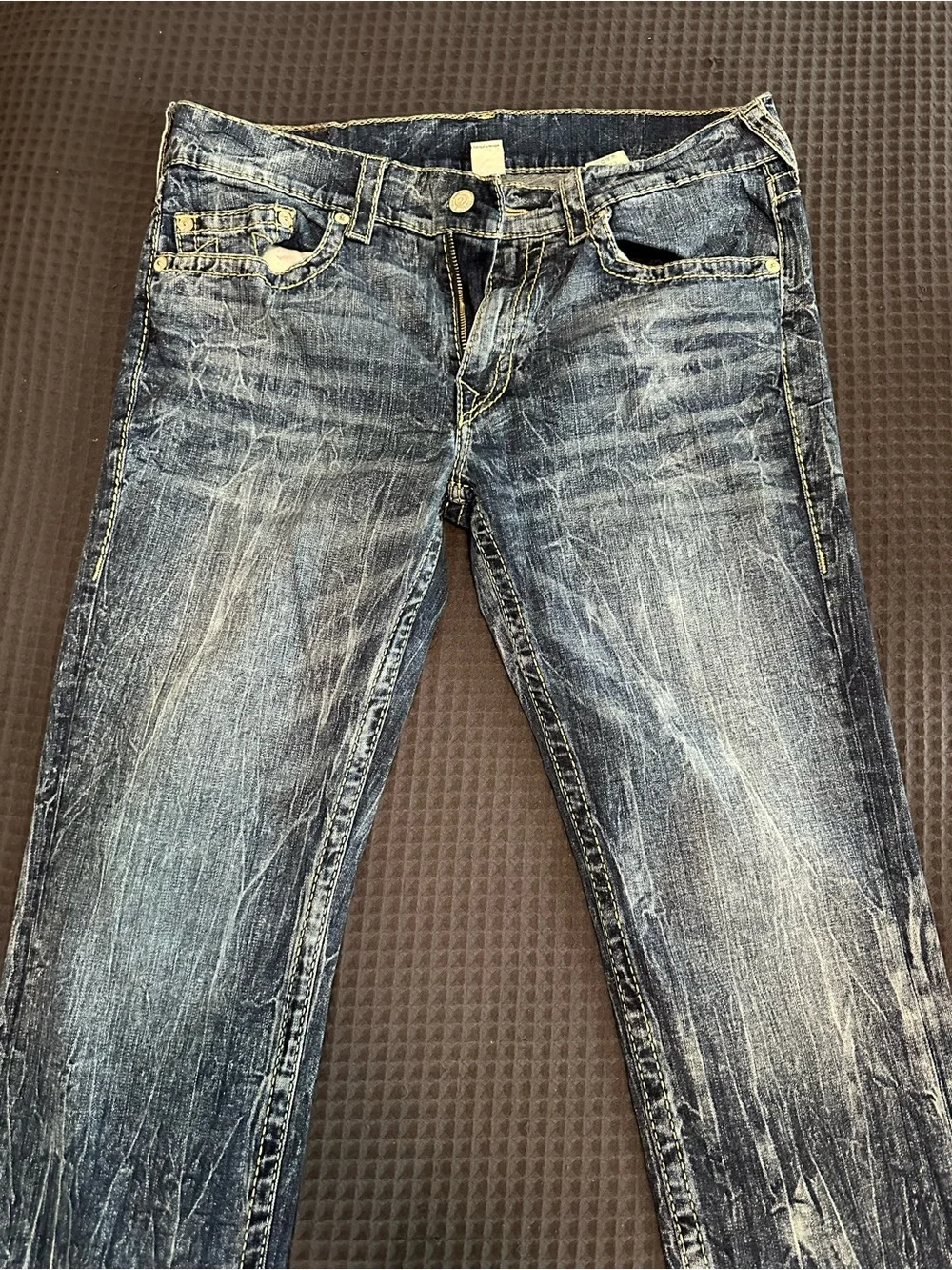 True Religion Blue Washed Men’s Slim Straight Jeans